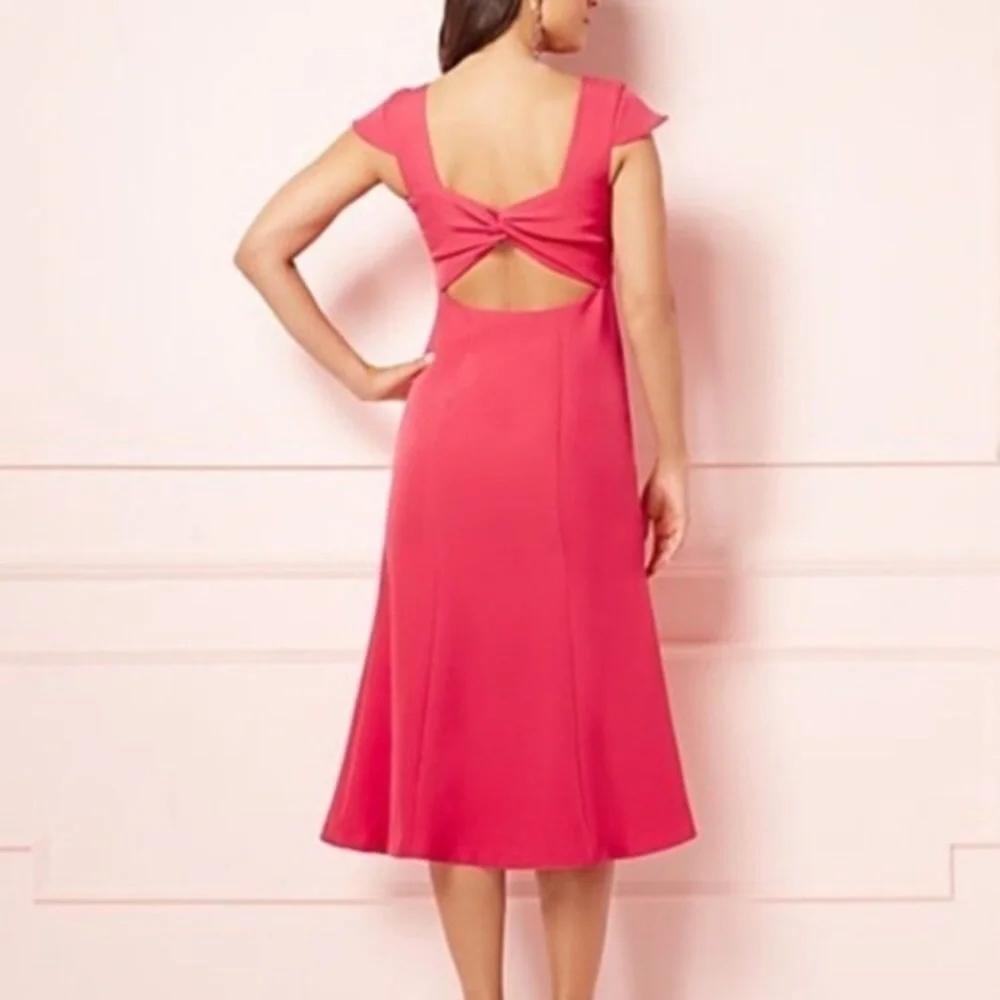 Eva Mendes Pink Hoda Flare Dress Size 0 NWT